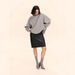 Women's Knit Sweater Oversized High Neck Pullover Casual Long Sleeve Top - Soft Viscose Blend Yarn, Loose Fit, Fall Winter Fashion_ecoleips.com