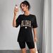 Women's Casual Round Neck Short Sleeve T-Shirt Multi-Color American Style Simple Fashionable Sports Top Solid Printed Loose Fit_ecoleips.com