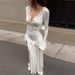 2026 Spring New Women's Clothing Cross-Border European And American French Style Fashionable Elegant Bell Sleeve Solid_ecoleips.com