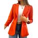 Autumn Monochrome Simple Long-Sleeved Suit Collar Jacket For Women_ecoleips.com