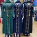 Women's Clothing Modest Abaya Dress Plus Size Elegant Embroidered Chiffon Dress - African Inspired Floral Maxi Dress With Crystal Accents_ecoleips.com