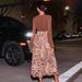 Women's Clothing Women's Fashion Long Sleeve Dress Color Blocking Print V Neck Mesh Style Summer For Formal & Casual For Women_ecoleips.com