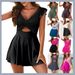 Women's One Piece Swimsuit Ruffled Cross Skirt Style Backless 26 Years European And American Cross Border Foreign Trade Swimwear_ecoleips.com