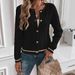 2025 Autumn/Winter New European And American Style Round Neck Buttoned Cable Knit Cardigan_ecoleips.com