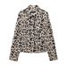 Women's Clothing Summer New Linen Blended Animal Print Jacket Shirt + Wide Leg Pants_ecoleips.com