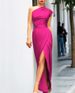 Verve 2025 New Women's Fashion One-Shoulder High-Waist Front-Slit Elegant Dress Gown_ecoleips.com