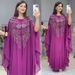 Arabic Clothing Foreign Trade Plus-size Women's New Abaya Dress, Loose-fitting, Heavy-duty Rhinestone Embellished Long_ecoleips.com
