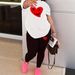 Women's Clothing Women's Fashion Long Pants Short Sleeve Set T-Shirt Clothing For Formal & Casual For Women_ecoleips.com