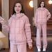 Women's Clothing Fashion Casual Sports Suit For Women Winter New Style Down Cotton Sweater Jacket Thickened Pants Two Piece Suit_ecoleips.com
