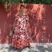 Women's Clothing Summer New Floral Print One Shoulder Puff Sleeve Long Dress_ecoleips.com