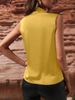 Women's Spring Summer Sleeveless Satin Blouse Ruched Tank Top New Sexy Shirt_ecoleips.com