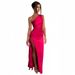 2025 European And American Summer New Design Sense Elegant Sexy Slim Off-Shoulder Slit Satin Dress For Women_ecoleips.com
