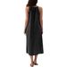 Women's Clothing Halter Neck Sleeveless Cotton Linen Dress American Style Solid Color Vest Hot Selling_ecoleips.com