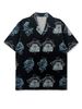 Men's Beach Casual Printed Shirt Short Sleeved Loose Versatile Hong Kong Style Cross Border European Code New Fashion for Couples_ecoleips.com