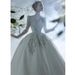 Women's Clothing Retro Main Wedding Dress Runaway Princess Heavy Industry Long Sleeve V Neck Light Dress_ecoleips.com