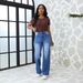 High Elastic Denim Trousers Retro Straight Loose Casual Women's Jeans Factory Direct Sales_ecoleips.com