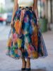 Women's Clothing A-Line Swing Skirt With Pleats - Flowy Midi Length Skirt For Casual Style_ecoleips.com