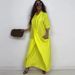 Summer New Arrival Women's Long Robe Dress Solid Color Casual Design Spring/Autumn Wear Polyester_ecoleips.com