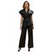 Women's Casual Two-Piece Set Vest Trousers Drawstring Solid Color_ecoleips.com