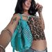 Leopard Print Sequined Camisole Tank Top Color Blocking Cropped Sleeveless European American Style for Hot Girls_ecoleips.com