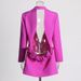 2025s Ming Style Waist Cinched V-neck 2025 New Niche Design Backless Patchwork Flower Suit Jacket For Women_ecoleips.com