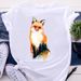 Eurean And American Cross-border Foreign Trade Women's Clothing Cartoon Animal Print Round-neck Short-sleeve T-shirt_ecoleips.com