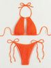 Verve Multicolor Special Fabric Bikini Fashion Swimsuit Women's Set Two-Piece Sexy Beach Swimwear_ecoleips.com