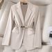 Cross-border 2026 Spring And Autumn New Women's Blazer, Professional Casual Fashion Versatile Simple Elegant Slim F_ecoleips.com