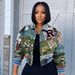 Women's Clothing Retro Print Baseball Jacket Autumn/Winter Loose Fit Vintage Print Baseball Jacket – Oversized Short Coat With Floral Embroidery_ecoleips.com