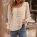 Aria Basics Aria Basics Cross-border Foreign Trade Women's Clothing European And American Round-neck Puff Sleeve Large Polka Dot Lace_ecoleips.com