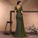 Women's Clothing New Elegant Beaded Patchwork Fitted V Neck Short Sleeve Temperament Gorgeous Noble Cocktail Party Formal Dinner Dress_ecoleips.com