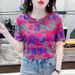 Women's Loose Fit T-Shirt Short Sleeve Fashionable High End Top Letter Print Summer_ecoleips.com