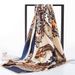 Women's Retro Ethnic Style Large Square Scarf 90 Cm Satin Faux Silk Cashew Print Middle Eastern Headscarf For Muslim Fashion_ecoleips.com