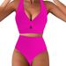 Women's Clothing Sexy Shark Tooth Pattern Bikini Set Two-Piece Swimsuit Fashion Trend Stylish Beachwear For Spring/Summer/Autumn_ecoleips.com