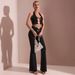 Voya Women's Vintage Hong Kong Style Drapey Bell-bottom Pants For Women, Summer Loose Fit, Slimming,High-waisted Versatile Casual Floor-length Pants
_ecoleips.com