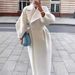 Autumn And Winter New Retro Lantern Sleeves Large Lapel Woolen Long Coat_ecoleips.com