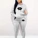 Women's Oversized Lip Print Cotton Sweatshirt And Pants 2 Piece Set Fashionable Autumn Winter Suit Casual Comfortable Clothing_ecoleips.com