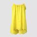 Women's Clothing sleeveless drawstring ruffled hollow camisole embroidered shorts with lining cotton suit_ecoleips.com