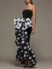 Freeacy Bow-embellished Strapless Evening Dresses 2025 Stylish Polka Dot Slim Fit Maxi Dress Women's Wedding Guest Dresses_ecoleips.com