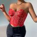 Cross-Border European And American Women's Fashion Tops Hot Selling Sexy Lace Eyelash Flower High-End Inner Wear Tube_ecoleips.com