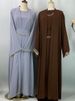 Ramadan Nida Muslim Set Detachable Chain Abaya Moroccan Wedding Caftan African Black Dress Dubai Long Women Evening Robe Kaftan_ecoleips.com