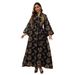 Elegant Muslim Jalabiya Dress For Women – Long Sleeve Pullover With Delicate Mesh Embroidery, Modest Islamic Fashion_ecoleips.com