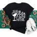 European And American Cross-border Foreign Trade Wholesale Clothing Christmas Wine Glass Round Neck Plus Size_ecoleips.com