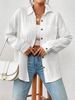 Women's Clothing Shirts Dropped Shoulder Bat Shirts Long Sleeved Shirts_ecoleips.com
