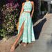 Women's Clothing Holiday Style Printed Tube Top Skirt Suit Two Piece Set_ecoleips.com