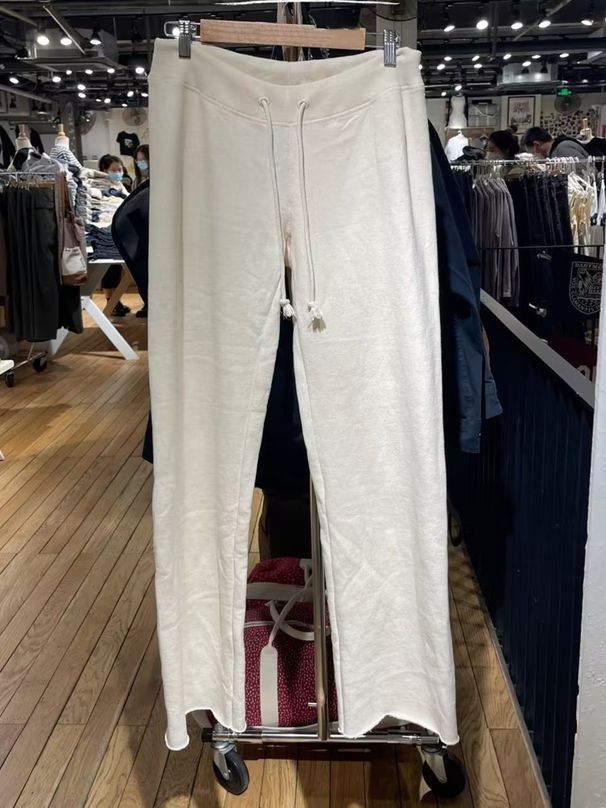 BM Style New Summer American-style Low-waist Women's Drawstring Straight-leg Frayed Hem Casual Sports Wide-leg Pants,_ecoleips.com