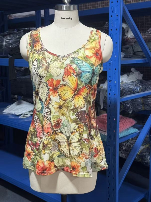 European And American Foreign Trade 2025 New Casual Versatile Fashion High-quality Tank Top T-shirt_ecoleips.com