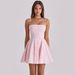 New Spring/Summer European And American Women's Fashion French Sleeveless Fishbone Waist Slimming Elegant Floral Print Floral Strapless Dress
_ecoleips.com