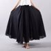 K Artistic Plus Size Half Skirt With Elastic Waistband A-line Skirt, Long Style, Solid Color, Large Swing Skirt_ecoleips.com