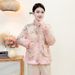 girl New Women's Autumn Winter Stand Collar Fleece Lined Thickened Jacket Chinese National Style Age-Reducing Small Coat_ecoleips.com